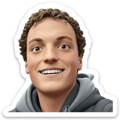 smiling boy by bare tree sticker