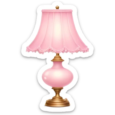 fancy light pink vintage lamp sticker