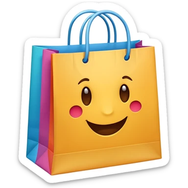 beautiful shopping bag sticker