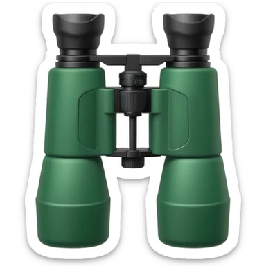 Create the emoji of the binocular make it green sticker