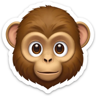 monkey watching TV sticker