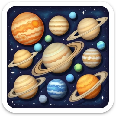 Aline all the planets in a straight line 8 only only 8 sticker