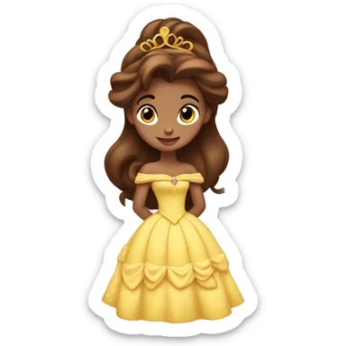 Princess belle disney sticker