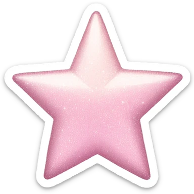 pale pink star sparkle sticker