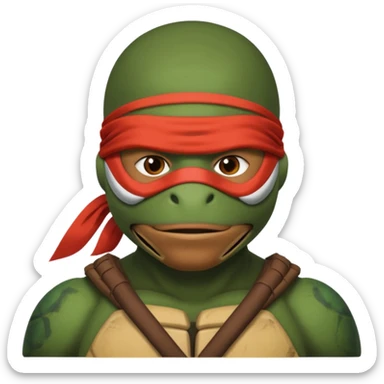 Mbappe with Ninja Turtles mask sticker