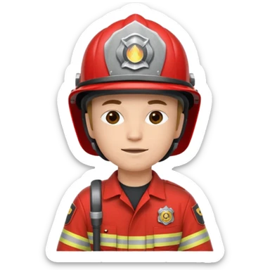 firefighter, red outfit sticker