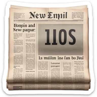 generate realistic detailed news paper NY sticker