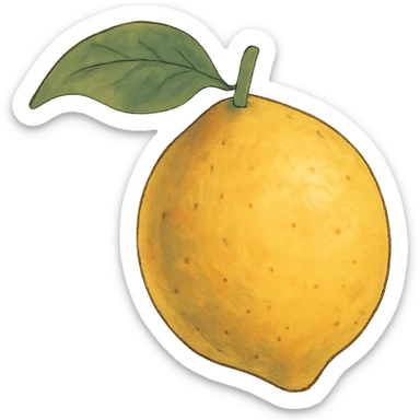 ghibli style lemon sticker