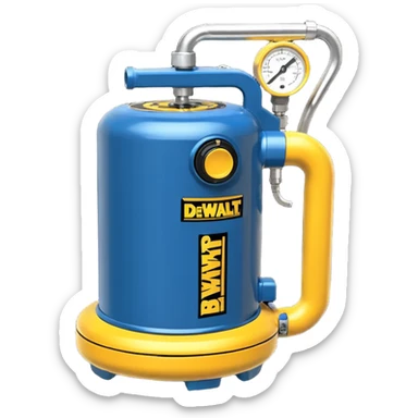 dewalt electric pancake air compressor tool, blue color sticker