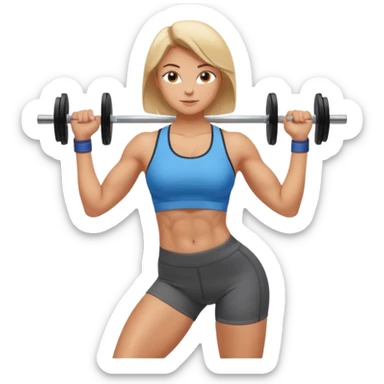 girl working out glutes with shirt on sticker