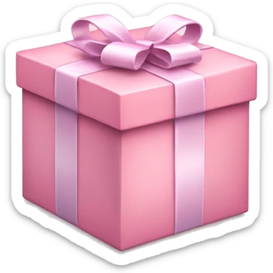 Pastel pink present box sticker
