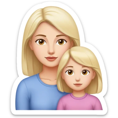 Mom and daughter  sticker