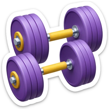 light purple dumbbell sticker