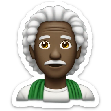 old black man with white rasta sticker