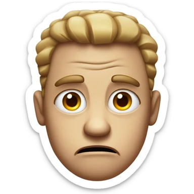 Angry funny face sticker