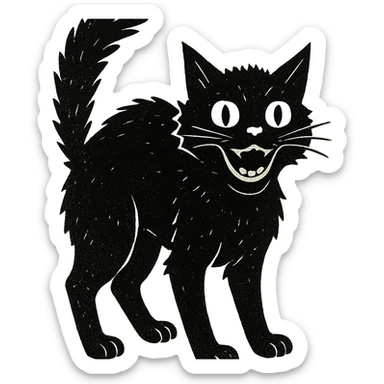 Halloween cat, remove background sticker