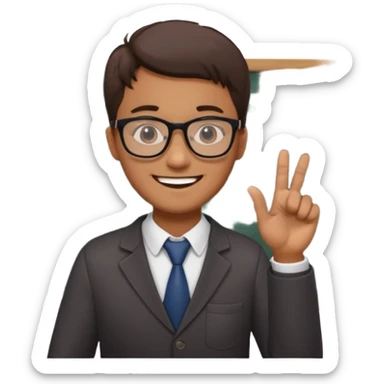 teacher teaching numbers on a blackboard
 sticker