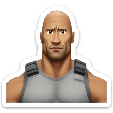 The rock doing bombastic side eye sticker