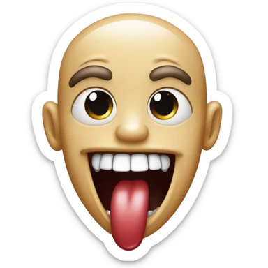 tongue out emoji 👅 with vampire fangs sticker