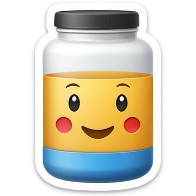 bote de suplementos sticker