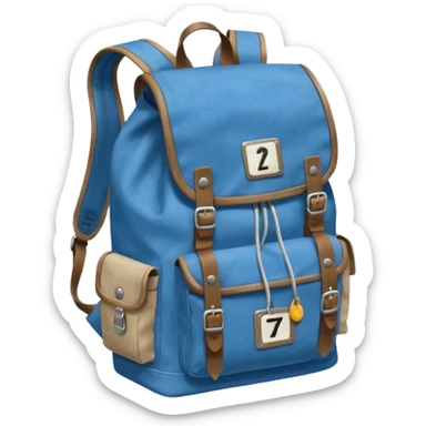 Blue backpack, Lost & Found Object. sticker