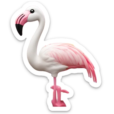 Flamingo on a cruise ship sticker