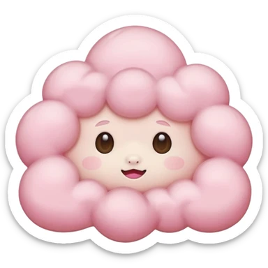 pink cloud with zzz sticker