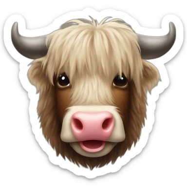 hairy coo tongue sticker