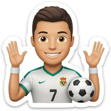Cristiano Ronaldo football emojis sticker