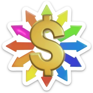 An emoji to represent a section related to all my income streams. sticker