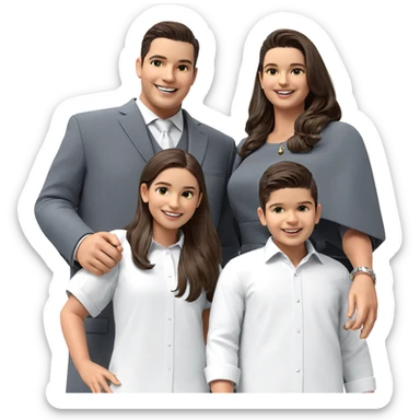 smiling group in formal wear sticker