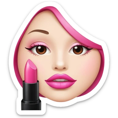Pink lipstick sticker