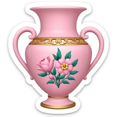 pink christmas porcelain with flowers  sticker