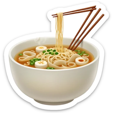 single bowl of noodles for one sticker