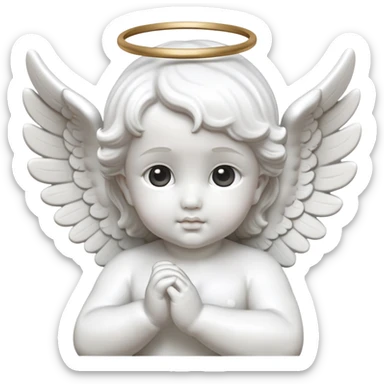baby angel statue  sticker