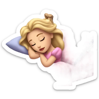 Sleeping princess beauty princess Disney, bed sticker
