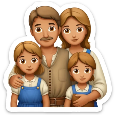 peasants big family sticker