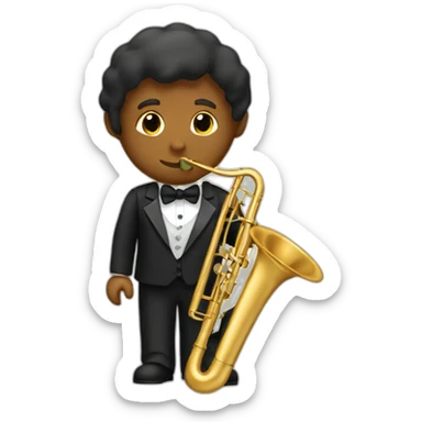 Classical Trombone player in a tuxedo sticker