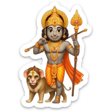 Shri ram with hanuman sticker
