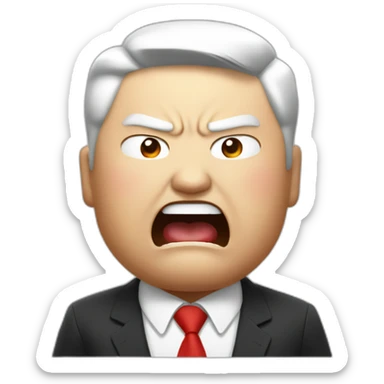 Kin Jong-un angry and exploding sticker