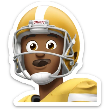 jalen hurts wearing a cheese head  sticker