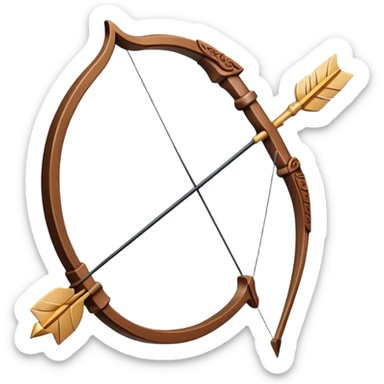 bow and arrow, classic look sticker