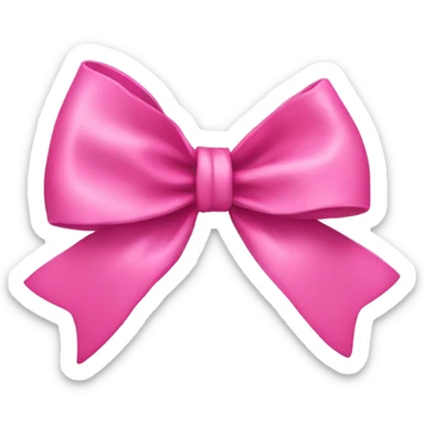 Pink bow sticker