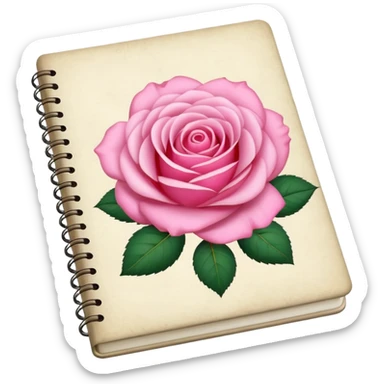 notebook rose sticker
