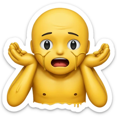 an emoji that strangles itself sticker