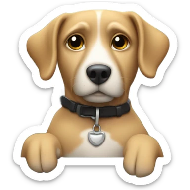 Dog driving a van sticker