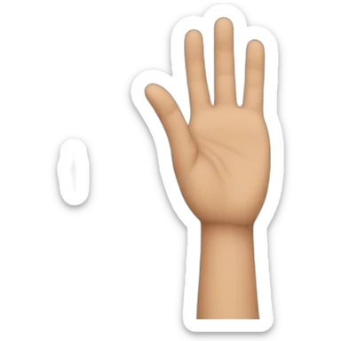 Hand signaling stop. sticker