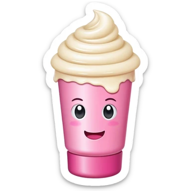 Esthetic pink tube cream sticker