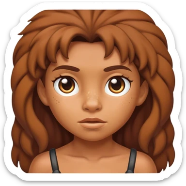 Cavewoman kid sticker