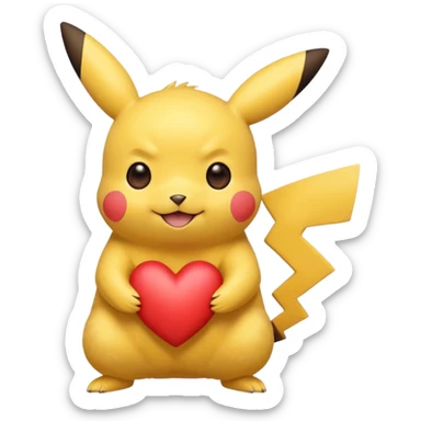 Pikachu  coeur sticker
